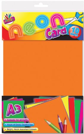 Art Box 10 Sheet A3 Neon Card