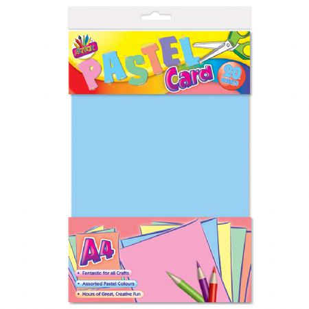 Art Box 20 Sheet A4 Pastel Card