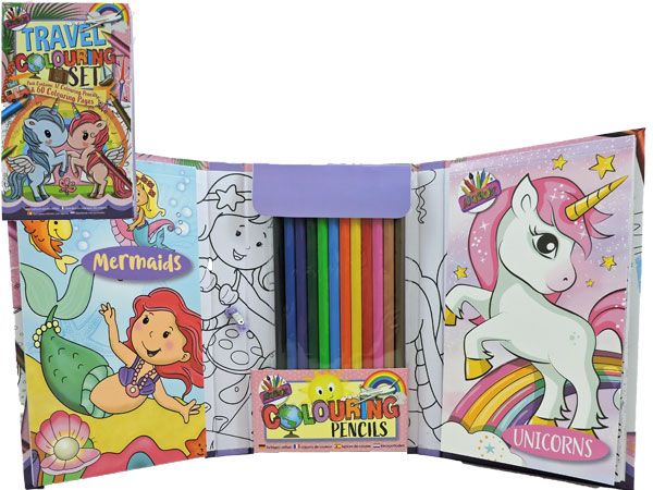 Artbox Girls Travel Colouring Set, Unicorns /Mermaids, Picked At Random