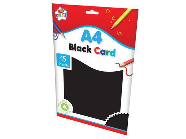 Kids Create 15 Sheets A4 Black Card